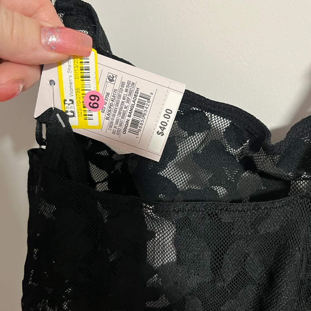 Auden Black Lace Slip Chemise - Picture 3 of 6
